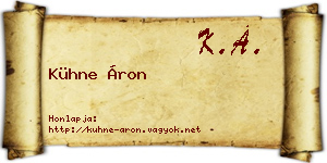 Kühne Áron névjegykártya