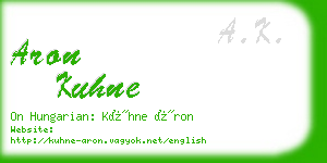 aron kuhne business card
